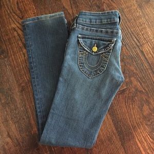 True Religion Low Rise Straight Leg Jeans